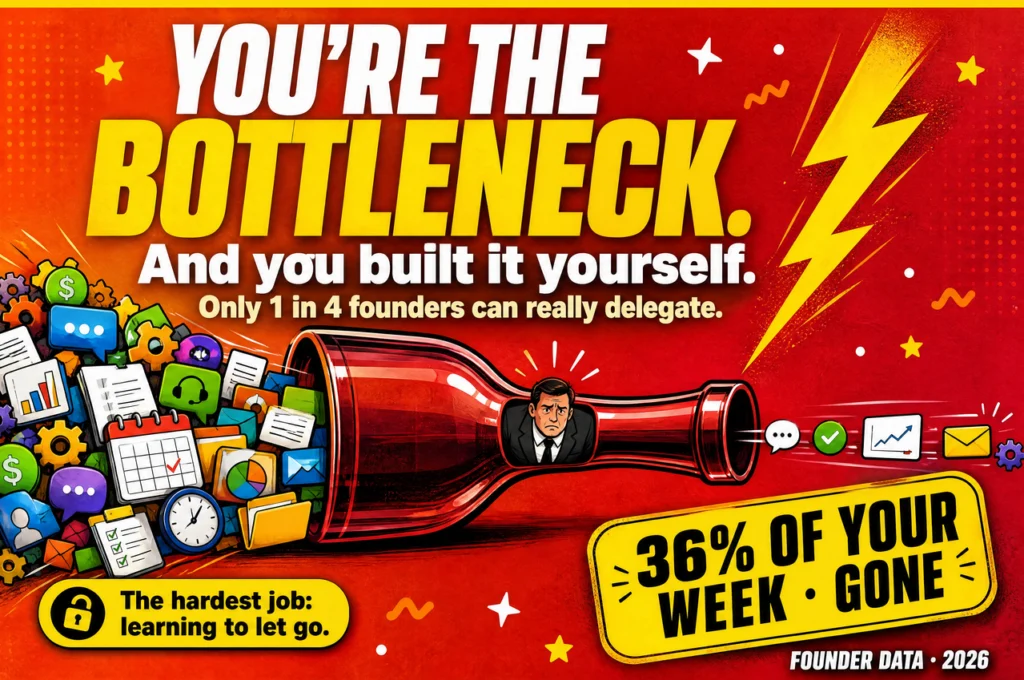 You’re the Bottleneck, and You Built It: The Founder Delegation Trap