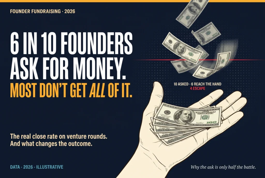 Six in Ten Founders Ask for Money. Most Don’t Get All of It.