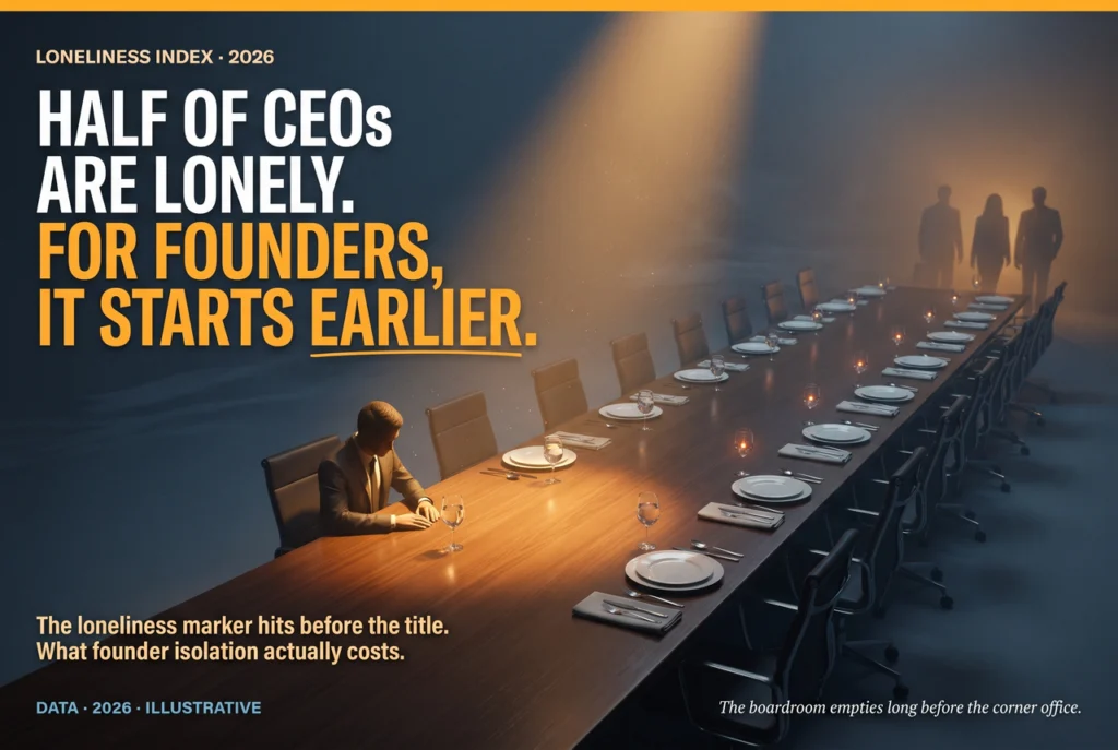 Half of CEOs Are Lonely. For Founders, It Starts Even Earlier.