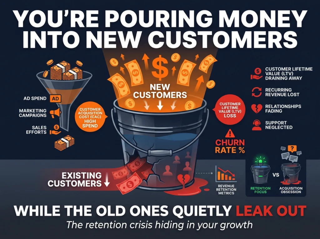 You’re Pouring Money Into New Customers While the Old Ones Quietly Leak Out.