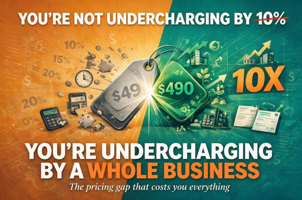 You’re Not Undercharging by 10%. You’re Undercharging by a Whole Business.